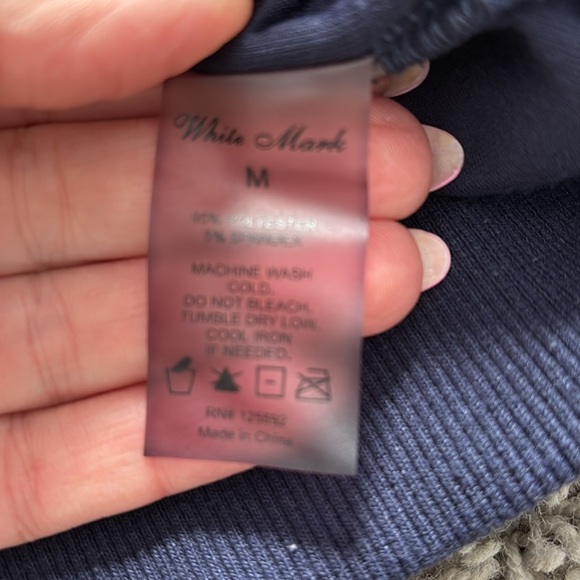 White Mark Women's 2 Piece Rhinestone Velour Tracksuit Set - Picture 8 of 16